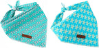 Lionet Paws Summer Dog Bandanas 2 Pack, Washable Triangle Bibs Scarves, Adjustable Triangle Holiday Scarves for Medium to Extra Large Dogs