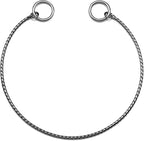 Mogoko Stainless Steel Dog Choke Chain Collar, Puppy Metal Snake Chain Slip Collar Pet Titan Training Walking Choker (Black;24.0"*5.0mm)