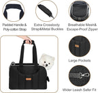 Dog Purse Carrier for Small Dogs Cats Rabbits Up to 13lbs, Lightweight Pet Sling Carriers with Crossbody Strap, Portable Puppy Soft Sided Tote Bag Carrier for Vet,Hiking,Travel Black