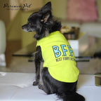 Parisian Pet Dog Shirt – 100% Cotton Shirts for Small Dogs – Sleeveless Puppy Clothes – Lightweight Pet Apparel – Breathable Soft Dog Clothes and Tank Tops - Stretchy Funny T Shirts for Dogs