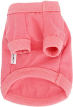 LOPHIPETS 100% Cotton Dog Tee Shirt for Small Dogs Teacup Chihuahua Yorkie Puppy Clothes-Pink/XXS