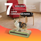 PAWISE Cat Scratcher – Reversible Cardboard Scratching Pad, Durable Cat Scratch Bowl & Bed, Interactive Scratcher for Indoor Cats & Kittens (17.7X8)