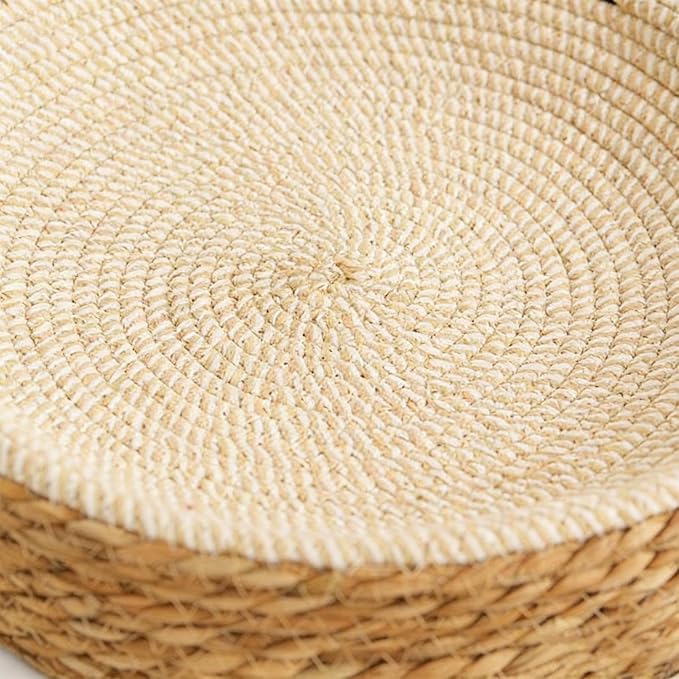 Cat Scratcher Bowl – Woven Kitten Bed | Breathable Hand-Woven Cotton Rope Cat Bed with Kitten Ear Design, Doubles As Scratcher for Play Exercise Enrichment Nail Trimming Paw Care and Safe Furniture