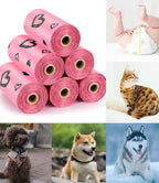 Dog Poop Bag Rolls Pink: 540 Count Dog Waste Bags with Dispenser, Extra Thick Strong Leak proof Poop Bags for Dogs Doggy | Unscented