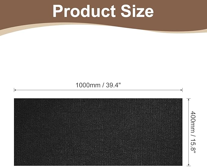 uxcell Self-Adhesive Cat Scratching Mat, 1 Roll 39.4" x 15.8" Couch Protector from Cat Claws for DIY Sofa, Wall, Doors, Cut Anti Cat Scratch Pad Carpet Mat, Black