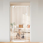 59“ Extra Tall Cat Gate for Doorway：29.4-33.4” Wide Pet Gate, Auto Close/One Handed Open, 1.34” Extra Small Gap, No Drill Pressure Mount Tall Cat Gate for Interior Stairs/Kitchens/Hallways (White)