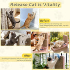 Cat Scratcher Cat Scratch Pad L Shape Wall Mounted Dual Use (Vert/Horiz) Kitten Bunifa Scratching Card Board Vertical Post with Ball Toys Feathers,Protecting Furniture Core is Replaceable Large Pink