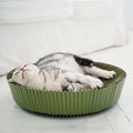 Nest Cat Scratcher Lounge Bed - for Rubbing, Resting, and Scratching (Assembled Bundle, Yosemite Green)