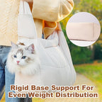 Mini Dog Purse Carrier with Pockets, Warm Cute Pets Bags with Secure Harness Clip, Cat Shoulder Bag for Outings, Lightweight Puppies Bags Kennel, Trained Pets Handbag Outdoor(Gray,One Size)
