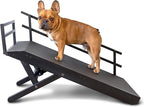 DoggoRamps Dog Ramp for Couch with Safety Rails - Adjustable from 14" to 21" with Anti-Slip PAWGRIP & Convenient Platform Top - for Small Dogs up to 150lbs - Made of Solid Hardwood in North America