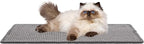 SAFAVIEH Cat Scratch Mat Pad Collection, 16" x 24", Gray, Boucle Weave, Velcro & Slip Resistant Backing