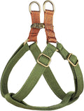 Didog Step in Dog Harness with Metal Buckles, Freedom Nylon Dog Halter Vests for Small Dogs Easy Walking Training(S:Chest 13-22", Green)