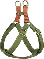 Didog Step in Dog Harness with Metal Buckles, Freedom Nylon Dog Halter Vests for Small Dogs Easy Walking Training(S:Chest 13-22", Green)