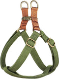 Didog Step in Dog Harness with Metal Buckles, Freedom Nylon Dog Halter Vests for Medium Dogs Easy Walking Training(M:Chest 19-28", Green)