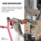 Elevated Dog Bowl Stand for Medium Large Dogs, Adjustable Width 7-10.6", 11" Tall Single Raised Dog Bowl Holder, Pink