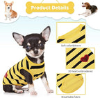 Pet Dog Striped T-Shirt Dogs Cats Cotton Vest Spring Summer Pet Apparel Tee Shirt Suitable for Small and Medium Large Pets French Bulldog Bichon