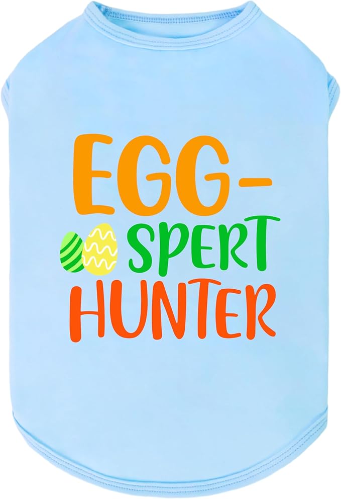 Fitwarm Egg-spert Hunter Dog Easter Outfit, Summer Clothes for Small Dogs Boy Girl, Pet Outfit, Blue, Red, Green, Orange, Medium