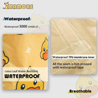 Dog Raincoat,Waterproof Rain Poncho with Hoodie, High Reflective Adjustable Pet Rain Jacket with Leash Hole for Small Medium and Large Dogs (Yellow Duck, Large)