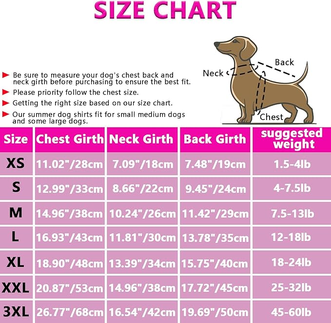 2 Pack Dog Clothes for Small Dogs Summer Dog Shirt Vest Girl Boy Lightweight Puppy T-Shirts Blank Soft and Cool Pet Clothing Sleeveless Medium Large Dog Outfit (Pink+D-Pink, XXX-Large)