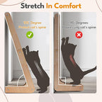 Sisal Cat Scratching Post, Cat Scratcher Pad, L Shape Cat Scratch Pad for Indoor Kitty, 27 Inch Vertical Furniture Protector