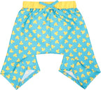 HDE Dog Swim Trunks Hawaiian Board Shorts Beach Pool Swimsuit for XS to XXL Dogs Teal Rubber Ducks - XS