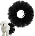 Dog Tutu Tulle Tutu for Dogs Small Large Medium Puppy Dress Ballerina Costume Skirt for Holiday Puppy Cats Bunny Pet Outfit Birthday Wedding Party Photo Prop Supplies(Black)