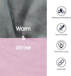 IECOii Extra Warm XXL Dog Coat - Reflective, Adjustable Dog Jacket for Cold Weather Outdoor, Waterproof Windproof Dogs Winter Jacket with Soft Fleece Lined, Machine Washable for Large Dogs, Pink, 2XL