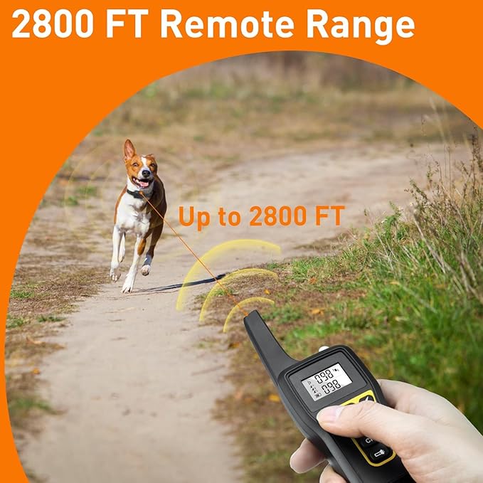 PetJoy Vibrating Dog Collar with Remote – No Shock Training Collar for 3 Dogs - Beep & Vibration 3300ft Range, Waterproof for Small to Large Dogs (5-120 lbs)