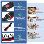 Martingale Collar for Dogs, Hidden No Pull Dog Collar with Buckle, Reflective Nylon Choke Collar Adjustable Limited Slip Collar for Large Medium Small Dogs Anti Pull Training Walking L Red