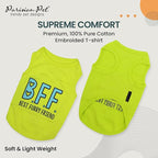 Parisian Pet Dog Shirt – 100% Cotton Shirts for Large Dogs – Sleeveless Puppy Clothes – Lightweight Pet Apparel – Breathable Soft Dog Clothes and Tank Tops - Stretchy Funny T Shirts for Dogs