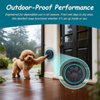 Halo Paw Smart Dog Door Bell – Touch-to-Ring BK Dog Bells to Go Outside, LED Light Wireless Dog Buttons & Dog Clicker for Communication, Waterproof Bell for Dogs to Ring to Go Potty(2 Bells & 1 Chime)