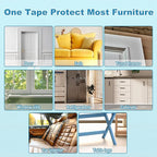Cat Scratch Furniture Protector, 11.8"x196.8" Couch Protector from Cat Claws Cat Scratch Deterrent Furniture Protectors, Single-Sided Sticky Clear Cat Scratch Protector for Furniture Door Walls