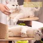 Floor to Ceiling Cat Tree Adjustable Height (95-120 Inches) - 5 Tier Tall Cat Tower for Large Cats, Sturdy Sisal Scratching Post with Condo, Space-Saving Design for Multi-Cat Households