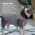 KYEESE Dog Shirt (2Pack Grey+Pink, Large) - Stretchy Velvet Pullover Vest, Lightweight Fleece, Sleeveless, Plaid Binding, Button Decoration, Breathable, Comfortable, for Small Dogs