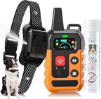 Citronella Training Collar for Dog [1* Citronella Refill] Spray Dog Collar with Beep/Vibration/Spray 4 Mode & 6 Adjustable Sensitivities, IPX7 Waterproof Dog Collar for L/M/S Dogs