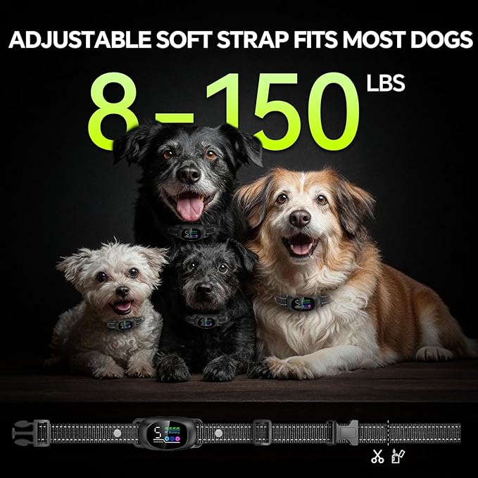 2 Pack Dog Bark Collar with Remote – 2-in-1 Automatic & Manual Modes, Smart Anti Bark Dog Training Collar with Beep, Vibration & Shock, 330FT Range, IP67 Waterproof, Rechargeable (8-150lbs)
