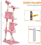 Topeakmart Large Cat Tree Multilevel Cat Tower for Indoor Cats with Scratching Posts, Condo Cat Furniture Activity Center Cat Play House