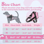 rabbitgoo Dog Harness for Large Dogs, No Pull No Choke Pet Vest, Easy Wearing with One Buckle, Reflective, Adjustable Pet Harness with Molle for Walking, Training, Pink, L