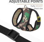 PUPTECK Soft Mesh Dog Harness and Leash Set Pet Puppy Cat Comfort Padded Vest No Pull Harnesses, Camouflage, M