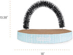 Catstages Scratch & Groom Cat Scratcher with Removable Curved Brush for Self-Grooming Station, Orange