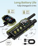 2-in-1 Bark & Shock Collar - Color Screen Dog Training Collar with Beep/Vibration/Shock/Anti Bark 4 Modes, 3300FT E Collar with Remote for Small Medium Large Dogs, IP67 Waterproof Rechargeable