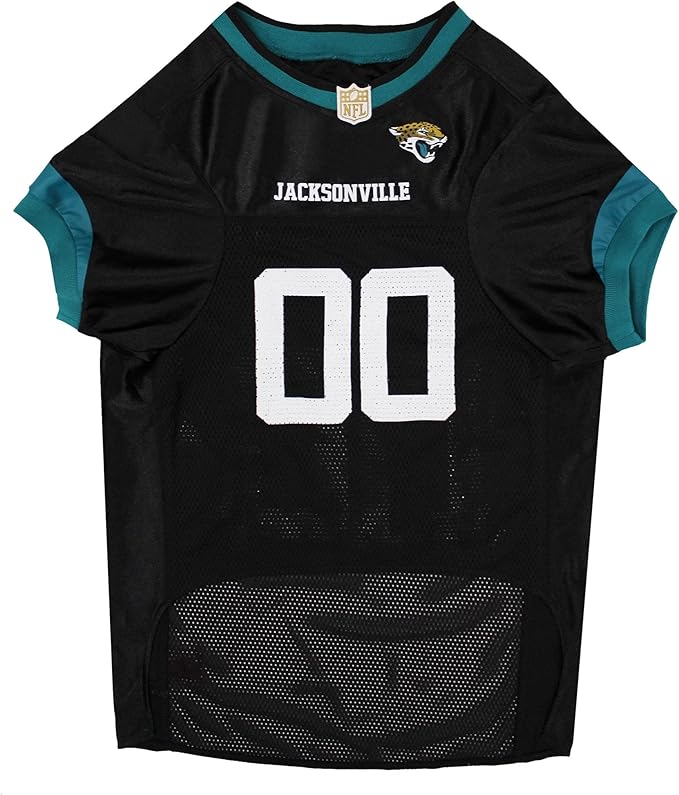Pets First NFL Jacksonville Jaguars Dog Jersey, Size Small, Football Shirt Costume for Pet, Dog Sports T-Shirt, NFL Team Clothing for Cats, Licensed Pet Apparel Available in 7 Sizes and 32 Teams