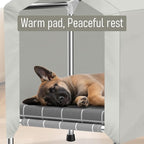 Elevated Dog House with Soft Cushion Insert - Comfortable Pet Home with Elevated Design, Sturdy Dog Shelter for Indoor/Outdoor Use,Perfect for Pets (Small)