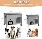 Plastic Dog House for Outdoor Indoor with Insulated Liner,Durable Waterproof Plastic Dog House with Side Window Elevated Floor, Easy to Assemble Easy to Clean(Suitable for Use in Winter)