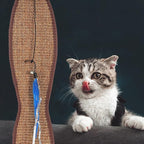 Mipcase Fish Shaped Cat Scratching Pad Hanging Sisal Mat 20.67 Inch Protective Pad for Indoor Cats Furniture Claw Sharpening and Sofa Cover
