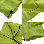 Warm Fleece Dog Winter Coat, Windproof Jacket for Small to XXL Dogs, Zippered Closure - Green
