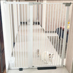 41" Tall Safety Pet Gate,Adjustable 29.92"-49.21" Wide,No Drilling Pressure Mount Kit,Auto Close Cat Gate Suitable for Stairs,Doorways,White (29.92"-49.21" W)