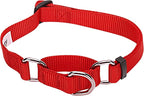 Blueberry Pet Essentials Martingale Safety Training Dog Collar, Rouge Red, X-Large, Heavy Duty Nylon Adjustable Collars for Dogs