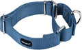 Mikivery Martingale Dog Collar Nylon Adjustable and Safety Training Colourful Comfortable Metal Buckle Pet Collars for Small Medium and Large Dogs(Haze,M)
