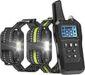 FunniPets Dog Shock Collar 2 Pack - Dog Training Collar with Remote IP65 Waterproof E Collar for Dogs Training with Shock Vibrate Beep and Light Modes for Small Medium Large Dogs